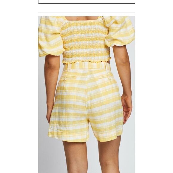 Faithfull the Brand Women's Size 12 Yellow Striped Two-Piece‎ Set - Picture 5 of 12